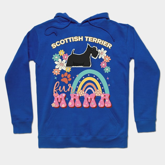 Scottish Terrier Fur Mama, Scottish Terrier For Dog Mom, Dog Mother, Dog Mama And Dog Owners Hoodie by StudioElla